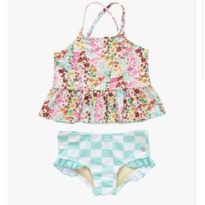 *Pink Chicken Joy Tankini Multi Ditsy Floral Size 2Y
